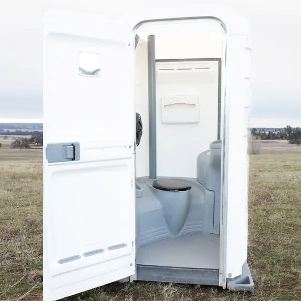 interior of wedding portable toilet